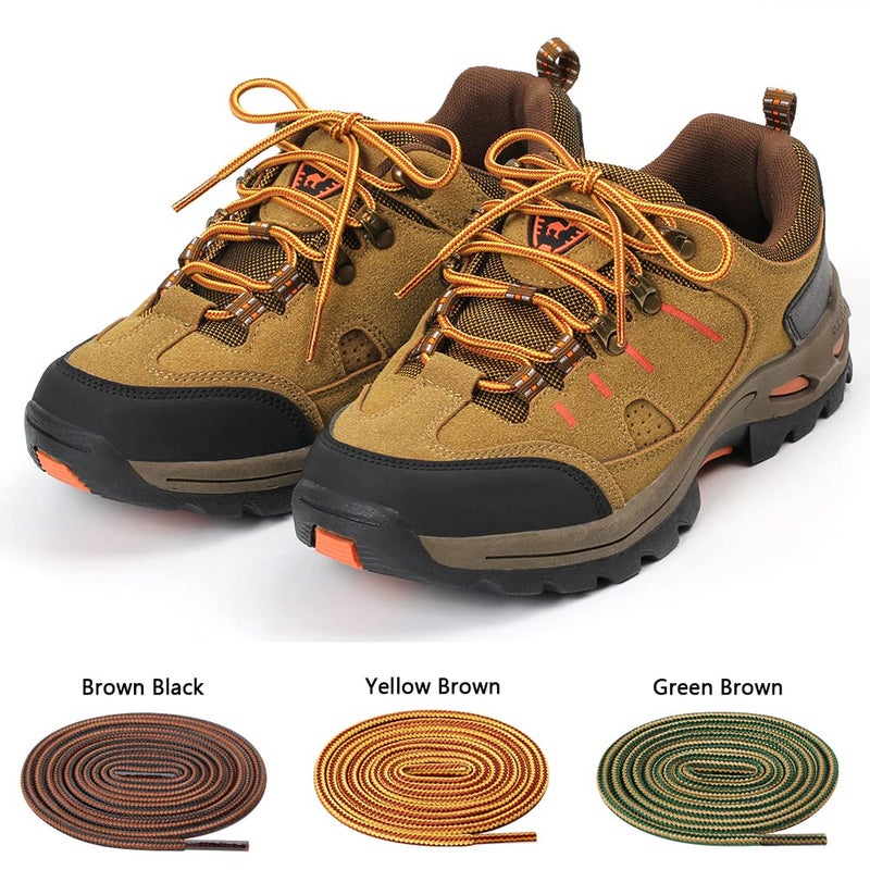 UpUGo 3 Pair Boot Shoe Laces, Round Shoelaces for Athletic Running Hiking Sneakers Shoes Boot - Image 3